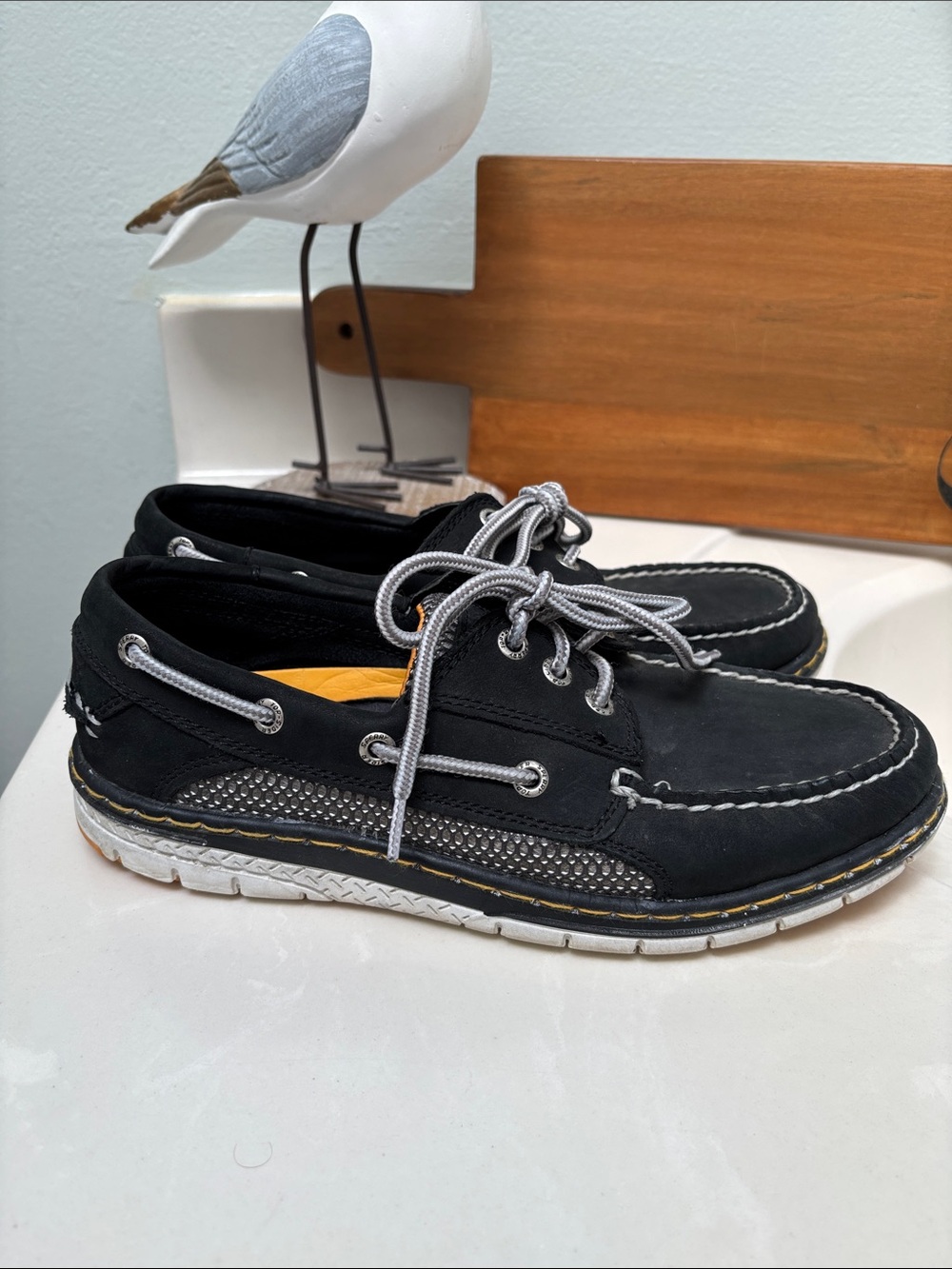 Sperry Black and Gray Men’s Boat Shoes
